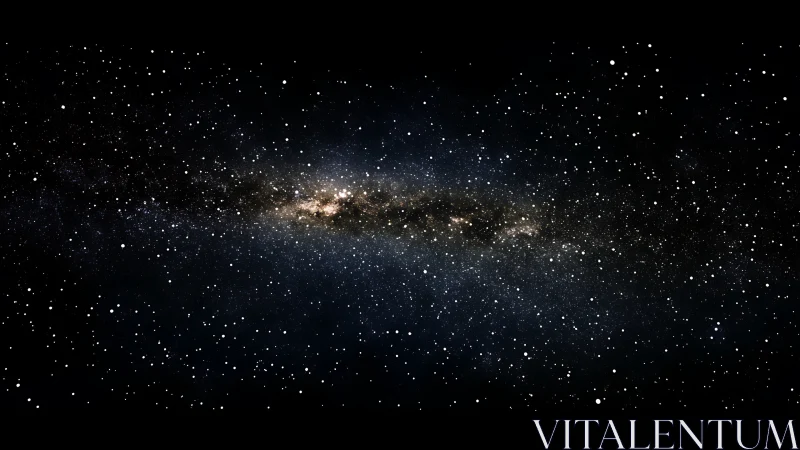 Photorealistic galactic band with dense stellar field composition.