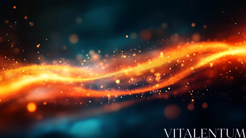 Golden Energy Ribbons Dance Through Cosmic Darkness