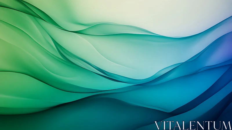 Oceanic gradient waves form layered abstract glass flow.