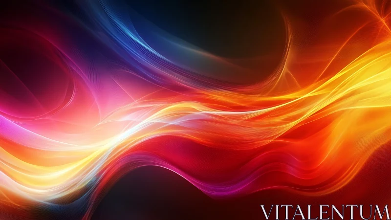 Luminous Flow Abstract: Streaming Neon Waves