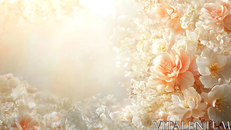 Golden Peonies in Soft Morning Light