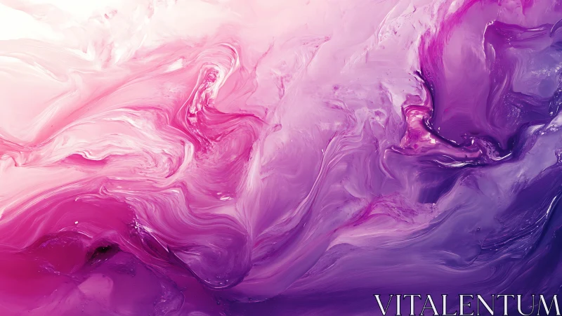 Vivid magenta and purple fluid abstract paint texture art