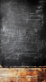 Weathered chalkboard over rustic wood, waiting for ideas.