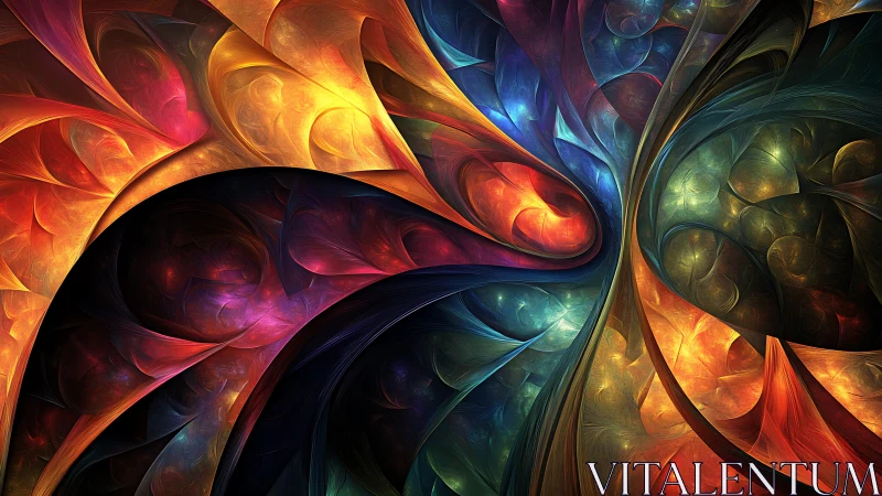 Swirling rainbow fractal waves invite a vivid, dreamlike gaze