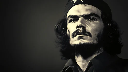 Revolutionary portrait renders intense gaze in monochrome