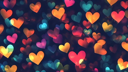 Hearts Ablaze: Neon Reverie in Twilight.