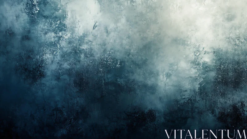 Abstract blue and white textured background with moody gradient.