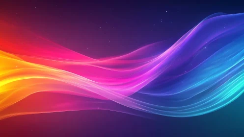 Radiant color waves flow across a deep cosmic gradient.