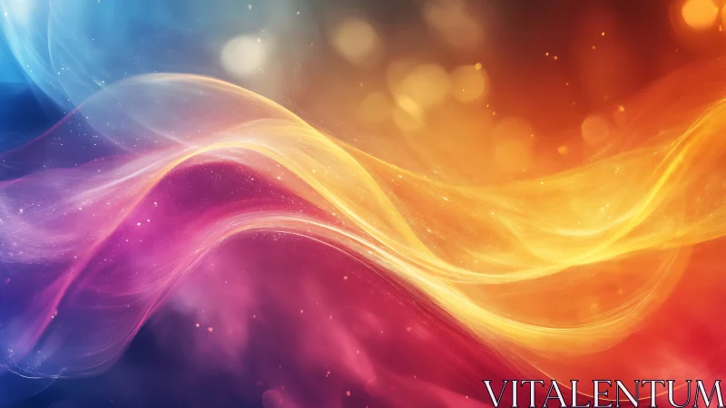 Aurora silk rivers swirl across neon dusk and firelit dawn.