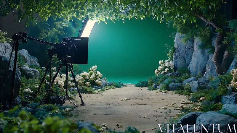 Professional Film Production in Surreal Cave Environment