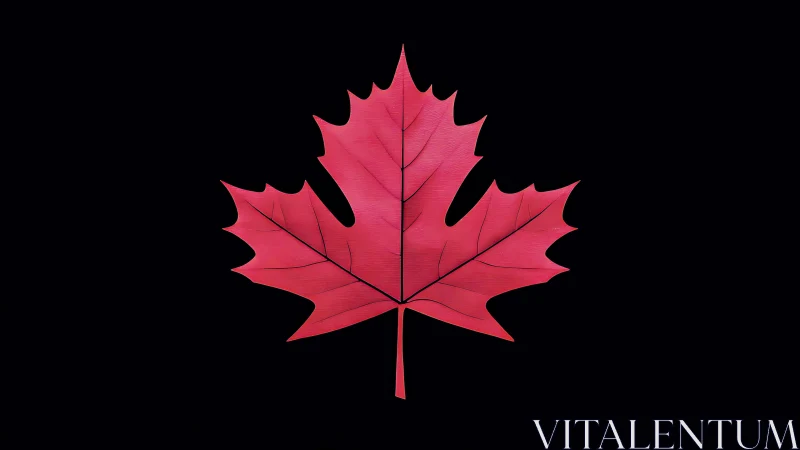 Crimson maple silhouette calmly slices through the darkness