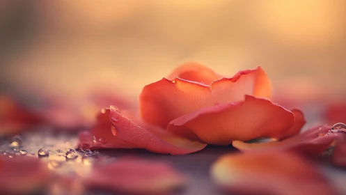 Whispered Petals: Dawn's Crimson Reverie