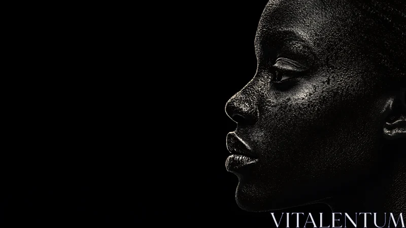 Luminous side profile reveals strength in deep shadow contrast