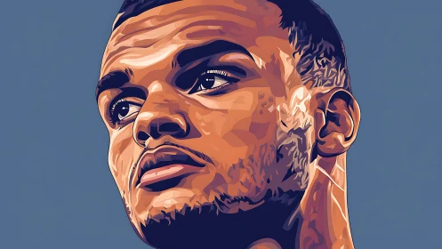 Sunlit vector hero gazes upward through layered copper light