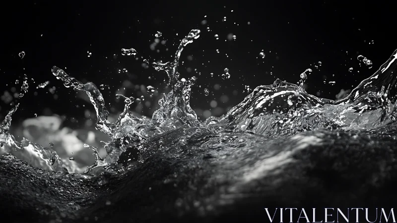 High-speed macro capture of dynamic water splash waveform.