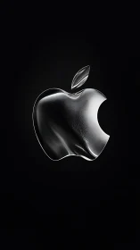 Monochromatic Apple Logo with Specular Highlight Rendering.