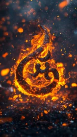 Serpentine Inferno: Dragon of Flickering Gold Consumes the Darkness