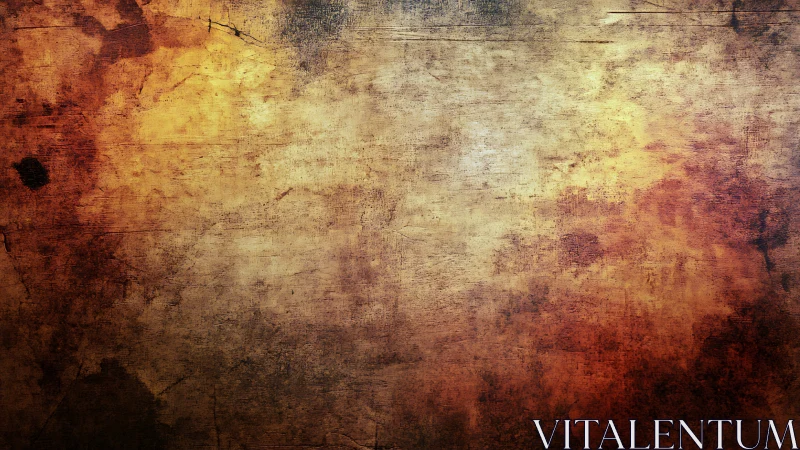 Oxidized pigment strata with distressed surface patina matrix.