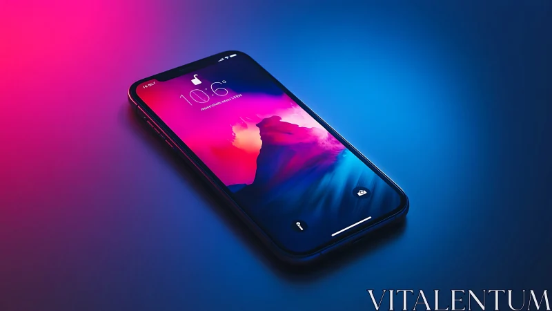 Smartphone's Vibrant Glow Meets Modern Design.