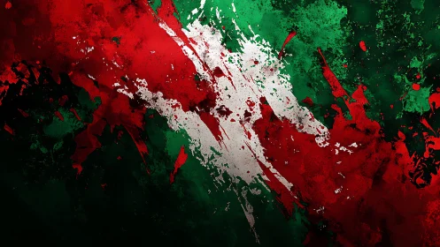 Paint-slashed tricolor storms across a midnight canvas