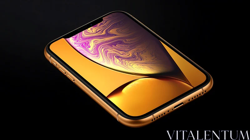 Golden iPhone in Liquid Light Elegance.