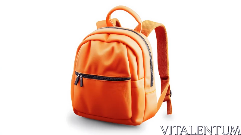 Bright Orange Backpack. Compact School Storage.