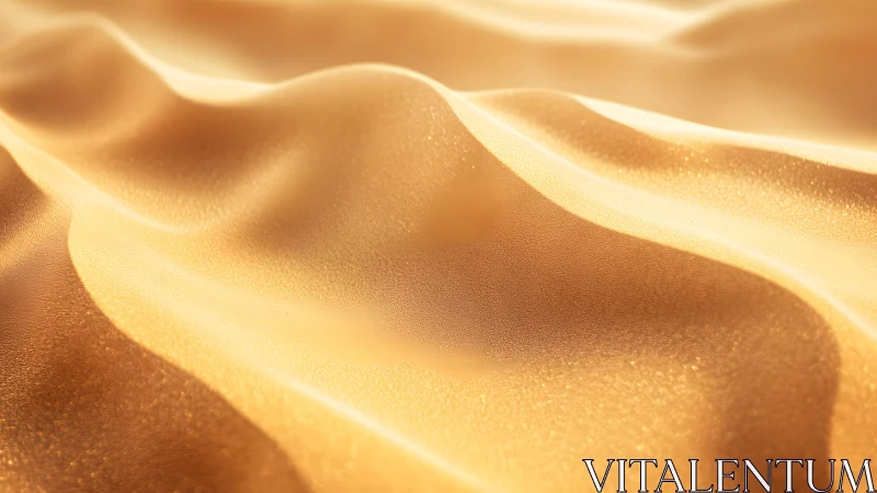 Golden sand dunes in soft focus abstract style with warm light.