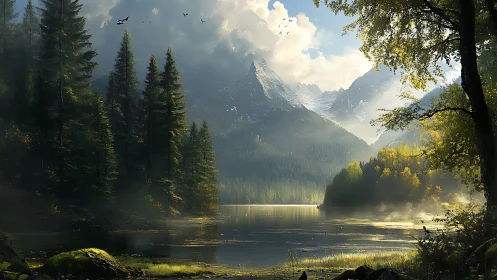 Morning Tranquility in the Alpine Valley.