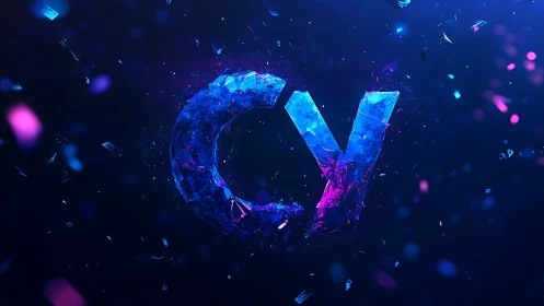 C and Y letters form crystalline 3D structure in space