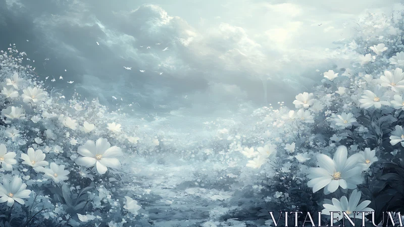 Celestial Garden Blooms Between Sky and Dream