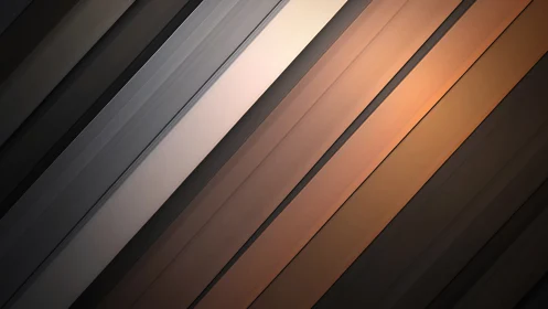 Soft diagonal stripes glow in warm and cool metal tones