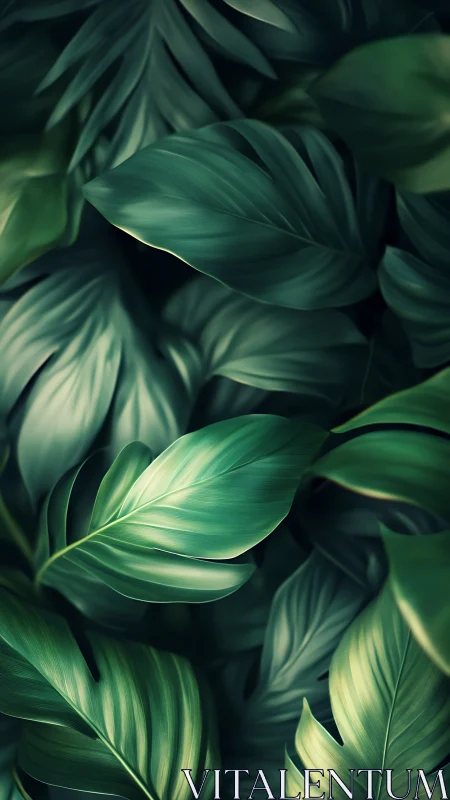 Lush emerald foliage with cinematic depth of field effect.