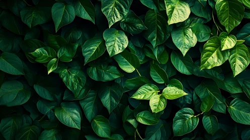 Dense foliage pattern reveals layered leaf geometry and tonal depth