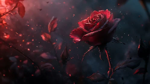 Combustible Bloom: Where Passion Burns Incandescent.