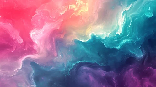 Chromatic nebula fluid dynamics in high-saturation gradient field.