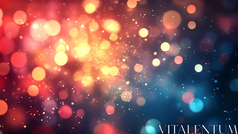Vibrant abstract bokeh lights with glowing sparkles in soft focus.