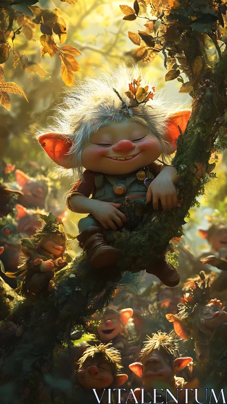 Sleepy forest sprites sharing a golden afternoon nap.