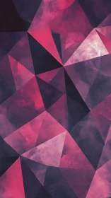 Prismatic night crystals drift through hazy magenta smoke