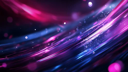 Vibrant Abstract Neon Light Streaks in Dynamic Motion Art.
