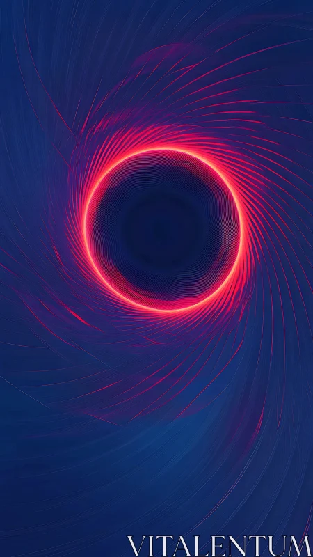 Neon vortex hums softly while orbiting a midnight void