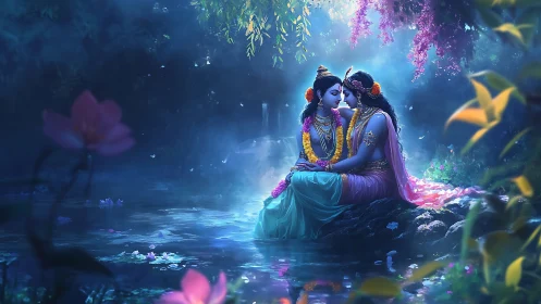 Divine Connection by the Enchanted Waters.