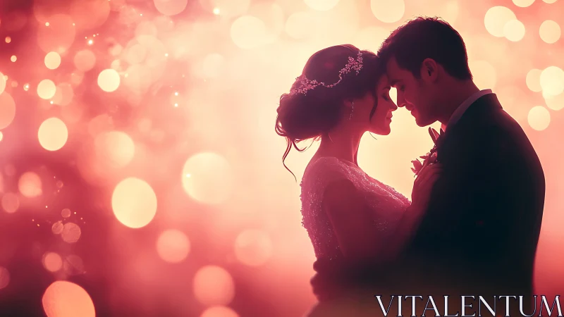 Two Hearts Glowing Together in Romance.