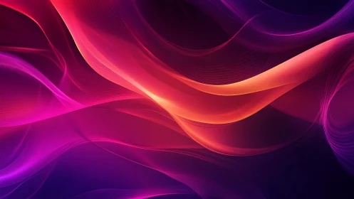 Radiant neon waves flow across glowing abstract space.