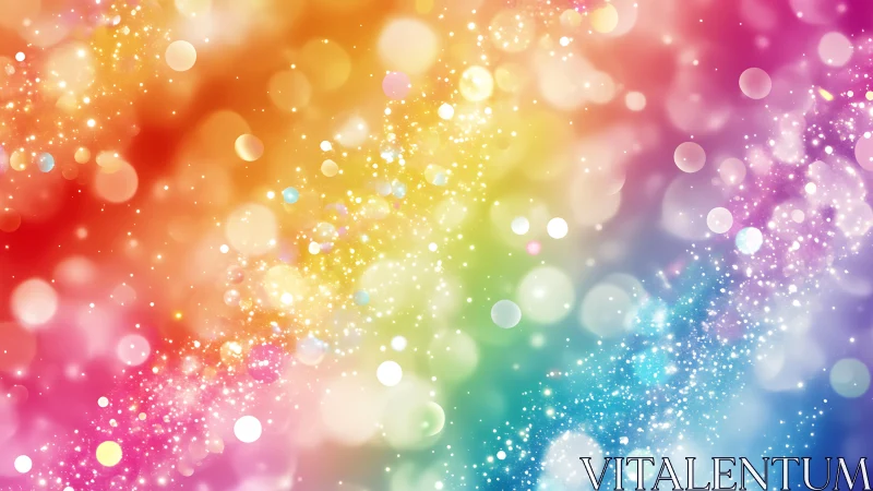 Multicolor defocused gradient with circular bokeh overlay.