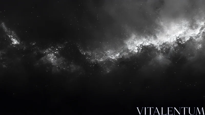 Star-dusted nebula quietly carves a river of ghost light