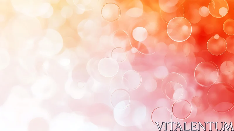 Soft Orange and Pink Bokeh Abstract Background with Circles.