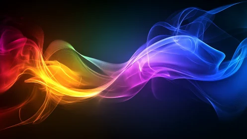 Multicolor luminous lightwave ribbons on dark gradient field