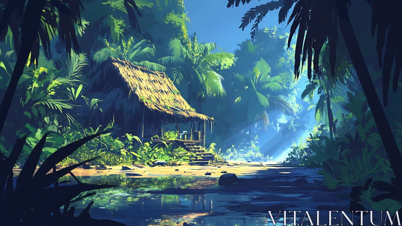 Tropical Sanctuary: A Hidden Jungle Refuge by Water