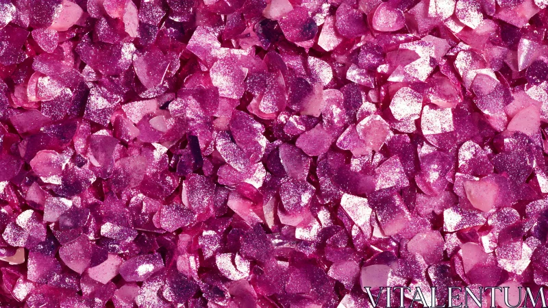 Glittering raspberry shards tumble into a sugar-bright sea