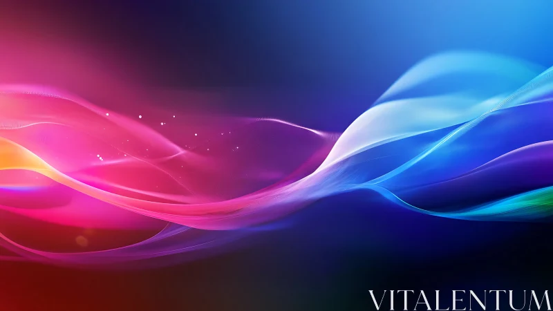 Soft neon waves drifting through a dreamy twilight sky.